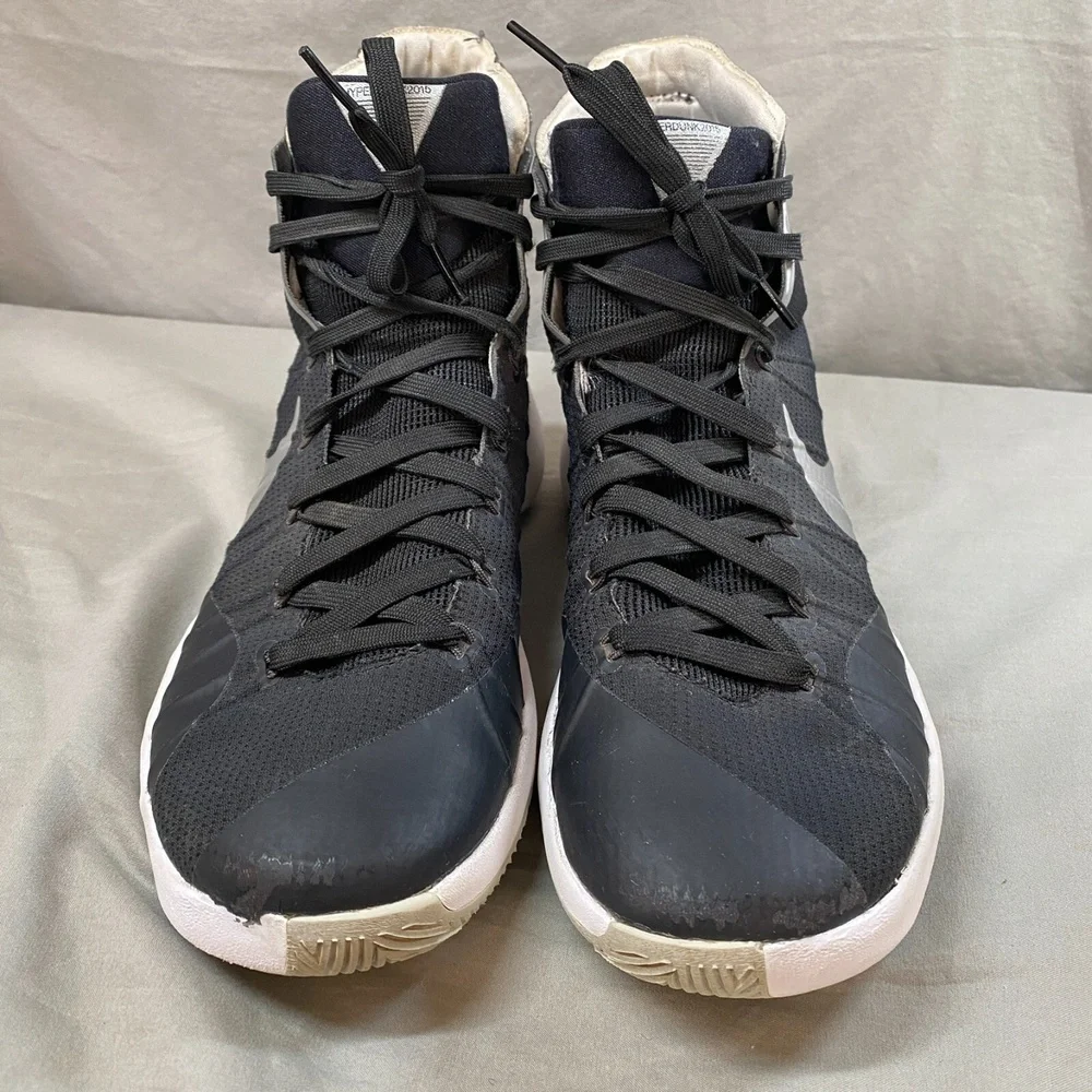 Nike Hyperdunk 2015 Men's Size 10 Black Hightop Basketball Sneakers 749645-001‎
